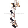 new elegant fashion design diamond black white single stone earring designs